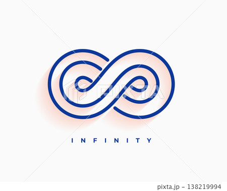 lineart infinity logo sign on white background 138219994
