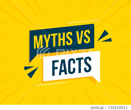 myths vs facts reality comparison concept in modern style 138220011