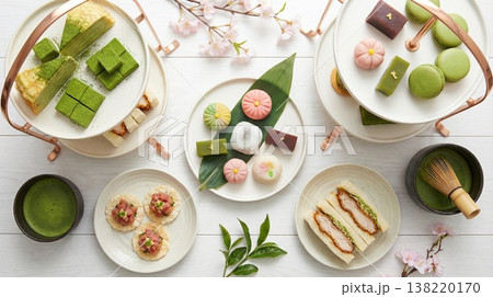 大根・にんじん・ナスタチウムが鮮やかな精進寿司の俯瞰フォトジェニック 138220170