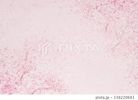 水彩の桜の背景 138220681