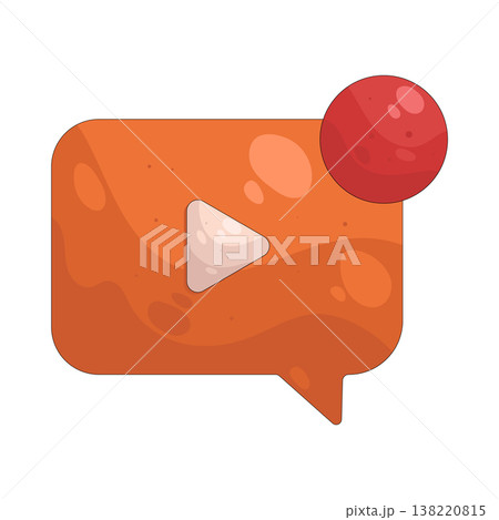 Illustration of video notification Illustration of video notification 138220815