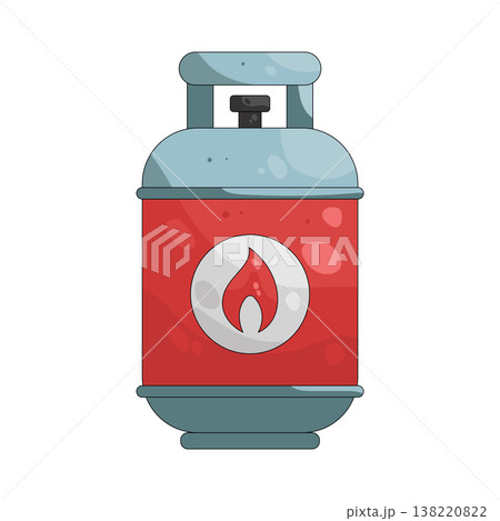 Illustration of gas cylinder 138220822