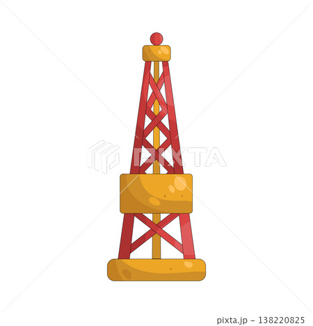 Illustration of oil derrick 138220825