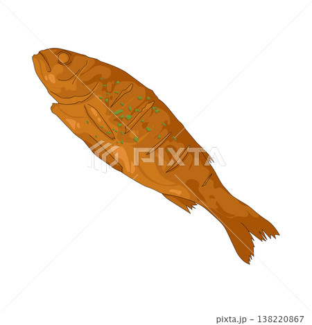 Illustration of Fried fish Illustration of Fried fish 138220867