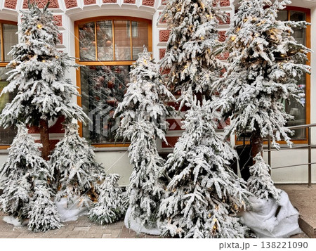 Russia, Moscow, Old Arbat December 6, 2025 New Year's decoration of Winter Street in Moscow 138221090