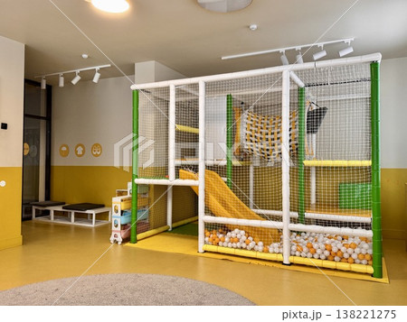 modern children's room in a modern residential complex modern children's room in a modern residential complex 138221275