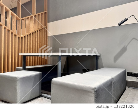 Coworking space, home office, space for freelancers and entrepreneurs to work and hold business meetings 138221320