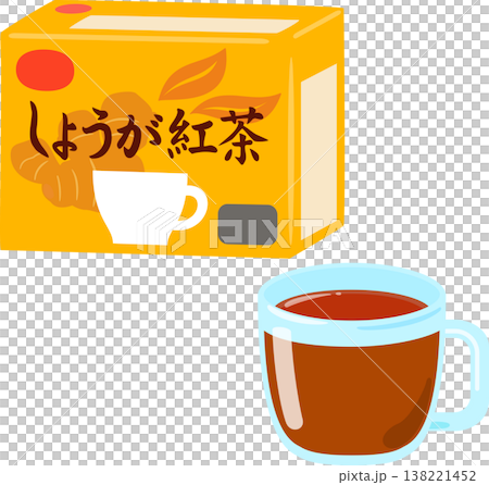 一盒薑茶和一杯茶。 138221452