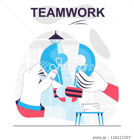 Teamwork isolated cartoon concept. Generation new ideas, business innovation, collaboration people scene in flat design. Vector illustration for blogging, website, mobile app, promotional materials. Teamwork isolated cartoon concept. Generation new ideas, business innovation, collaboration people scene in flat design. Vector illustration for blogging, website, mobile app, promotional materials. 138221507