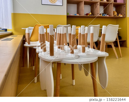 modern children's room in a modern residential complex modern children's room in a modern residential complex 138221644