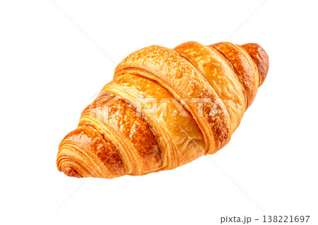 Croissant bread isolated on transparent background Croissant bread isolated on transparent background 138221697
