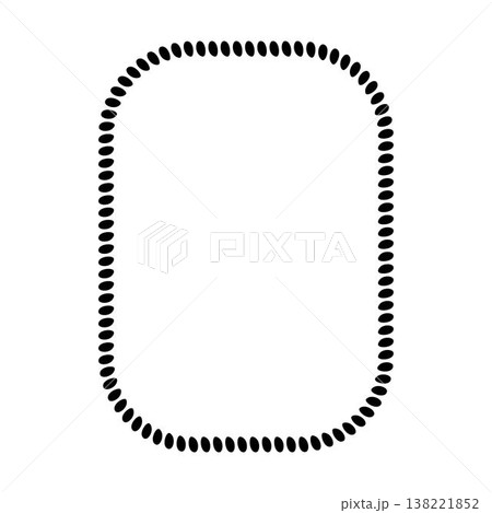 Oval Dot Rounded Square Border Frame Soft Shape Decorative Vector Illustration 138221852