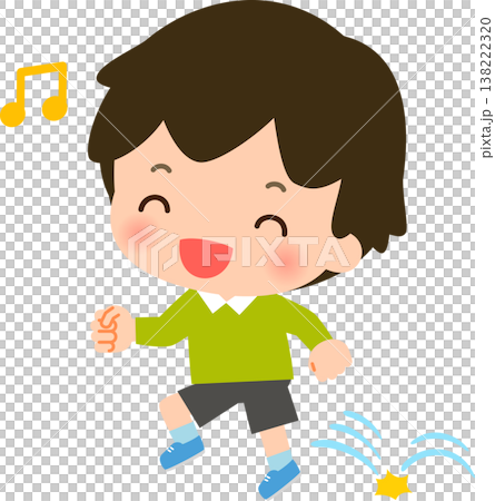 スキップする男の子 138222320