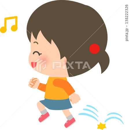 スキップする女の子 138222326