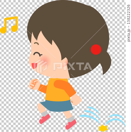 スキップする女の子 138222326