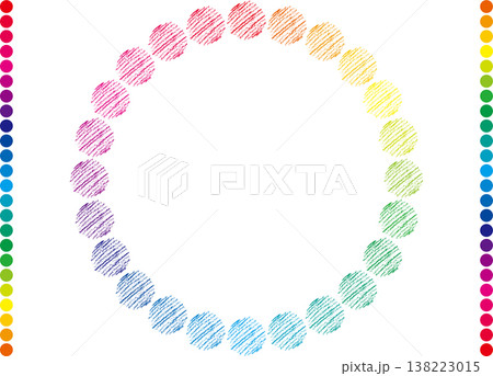 クレヨンで描いたカラーチャート素材 クレヨンで描いたカラーチャート素材 138223015