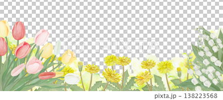 春花水彩畫框 138223568