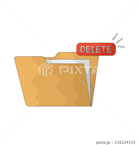 Illustration of Delete Folder 138224135
