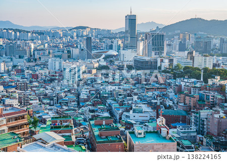 Seoul, South Kora - Oct. 25, 2025 : N Seoul Tower and City Skyline under Clear Blue Sky in Seoul, South Korea Seoul, South Kora - Oct. 25, 2025 : N Seoul Tower and City Skyline under Clear Blue Sky in Seoul, South Korea 138224165