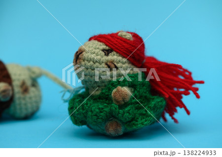 Handmade Crochet Amigurumi Capybara Close-Up Handmade Crochet Amigurumi Capybara Close-Up 138224933