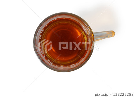 Top View of Cup of Tea Isolated on White Background Top View of Cup of Tea Isolated on White Background 138225288