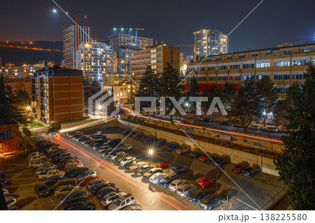 Night View of Saburtalo District in Tbilisi 138225580