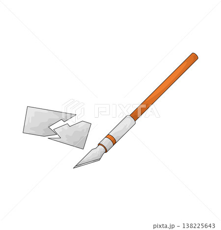 Illustration of Craft Knife Illustration of Craft Knife 138225643