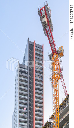 Dynamic Construction Scene in Saburtalo Dynamic Construction Scene in Saburtalo 138225711