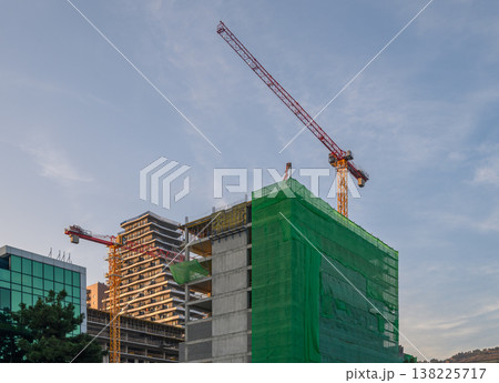 Active Construction Site in Saburtalo District, Tbilisi Active Construction Site in Saburtalo District, Tbilisi 138225717