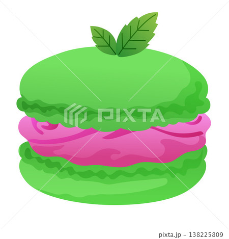 green matcha macaroon traditional snack 138225809