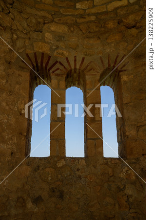 Castle Wall with Three Windows, St. Hilarion, Northern Cyprus 138225909