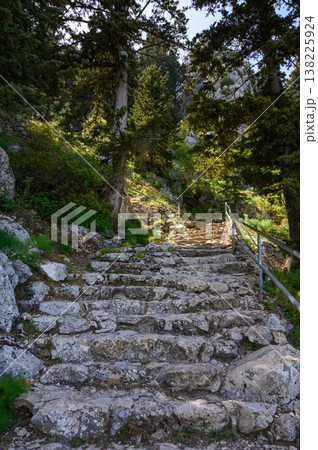 Old Stone Stairs in St. Hilarion Castle, Northern Cyprus 138225924
