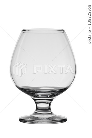 Elegant Cognac Glass on White Background, Studio Shot 138225958