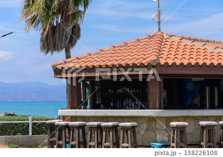 Beach Bar on Cyprus Coast Beach Bar on Cyprus Coast 138226108