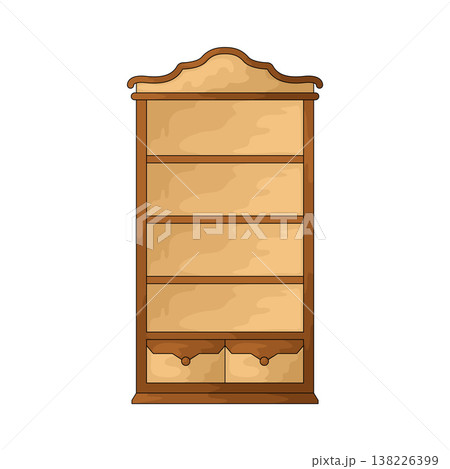 Illustration of Bookshelf Illustration of Bookshelf 138226399