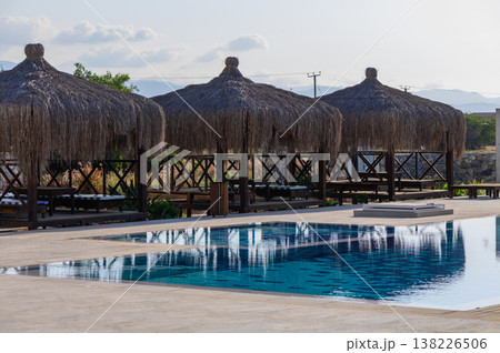 Coastal holiday bungalows with swimming pool by the sea in Cyprus 138226506
