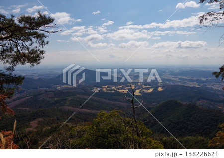 古賀志山から望む里山と平野の風景 東稜展望台直下からの遠望 古賀志山から望む里山と平野の風景 東稜展望台直下からの遠望 138226621