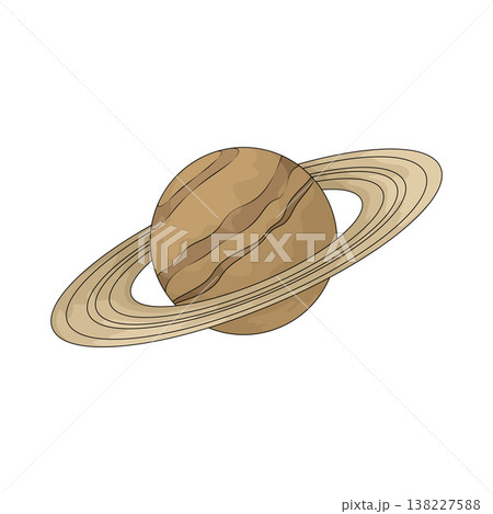 Illustration of Saturn  138227588