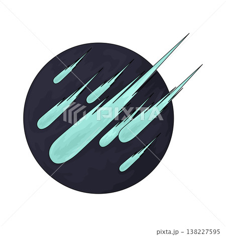 Illustration of Meteor Shower Illustration of Meteor Shower 138227595