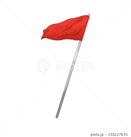 Illustration of Beach Warning Flag 138227635