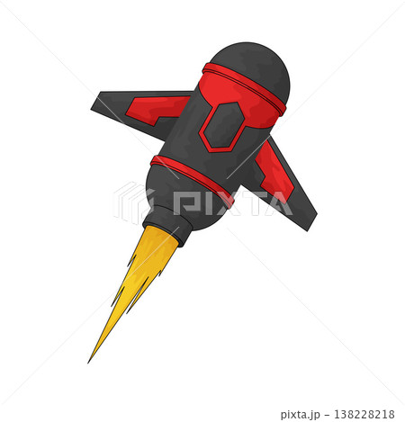 Illustration of Booster Rocket Illustration of Booster Rocket 138228218