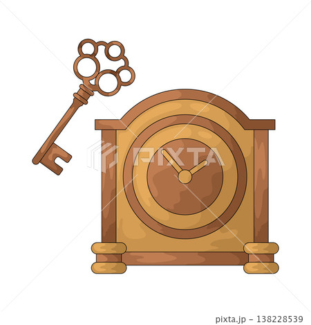 Illustration of vintage clock 138228539