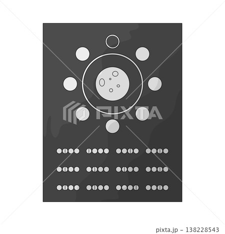 Illustration of Lunar Calendar Illustration of Lunar Calendar 138228543