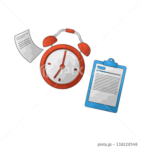 Illustration of Work Timer Illustration of Work Timer 138228548