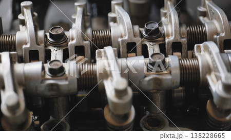 Car engine valve mechanism during maintenance or repair 138228665