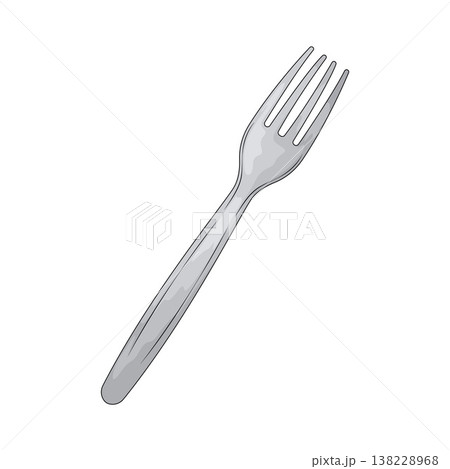 Illustration of Plastic Fork Illustration of Plastic Fork 138228968