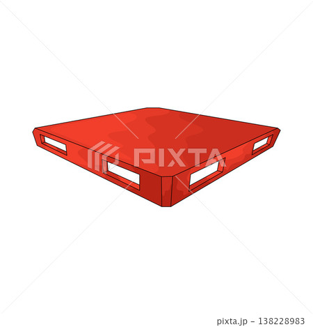 Illustration of Plastic Pallet Illustration of Plastic Pallet 138228983