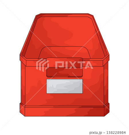 Illustration of Plastic Crate Illustration of Plastic Crate 138228984