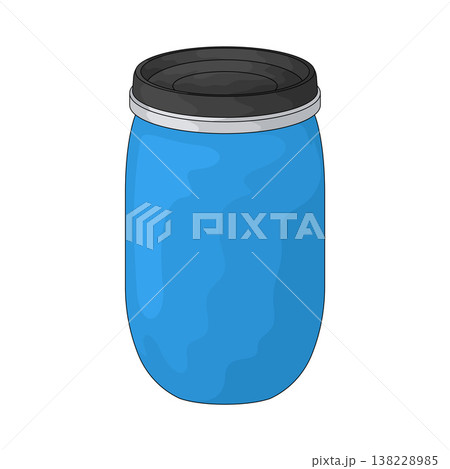 Illustration of Plastic Drum Illustration of Plastic Drum 138228985