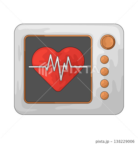 Illustration of Heart Monitor Illustration of Heart Monitor 138229006